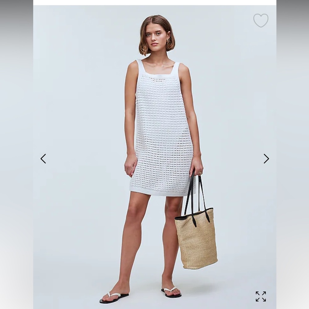 NEW Madewell Crochet Cutaway Cover-Up Midi Dress